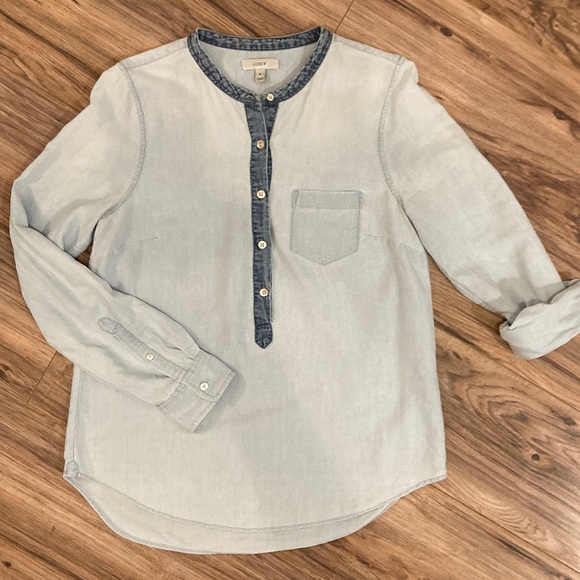 J. Crew Tops - J CREW DENIM HENLEY. Flawless